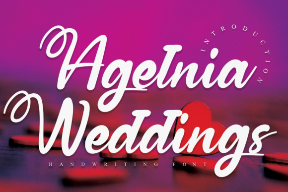Agelnia Weddings: A Bold Script Font for Web Design
