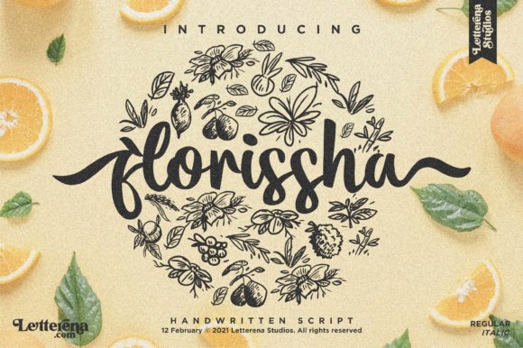 Florissha: A Romantic Script Font for Makers