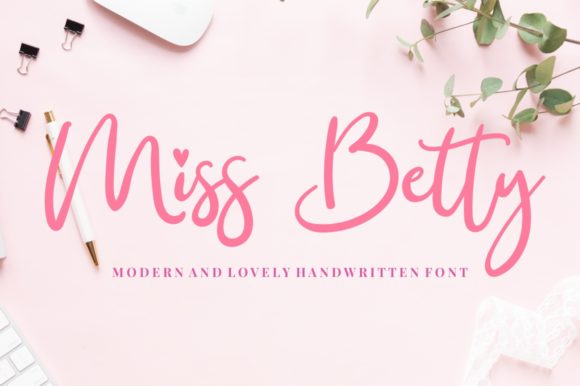 Miss Betty: A Delicate Handwritten Font for Editorial Design