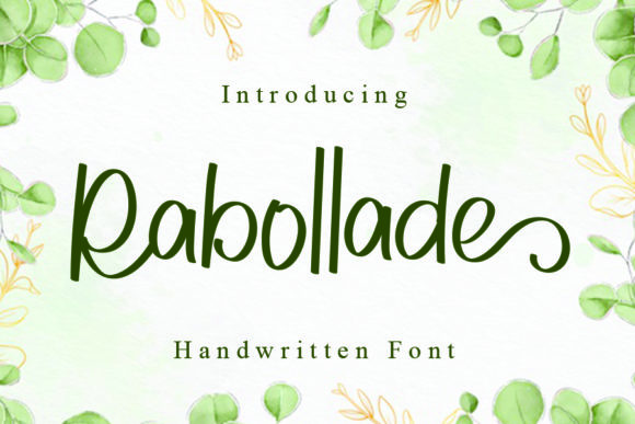 Rabollade: A Sweet Handwritten Font for Editorial Design
