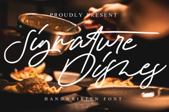Signature Dishes: A Flowing Script Font for Web Design