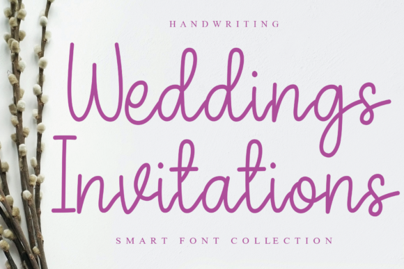 Weddings Invitations: A Sweet Script Font for Editorial Design